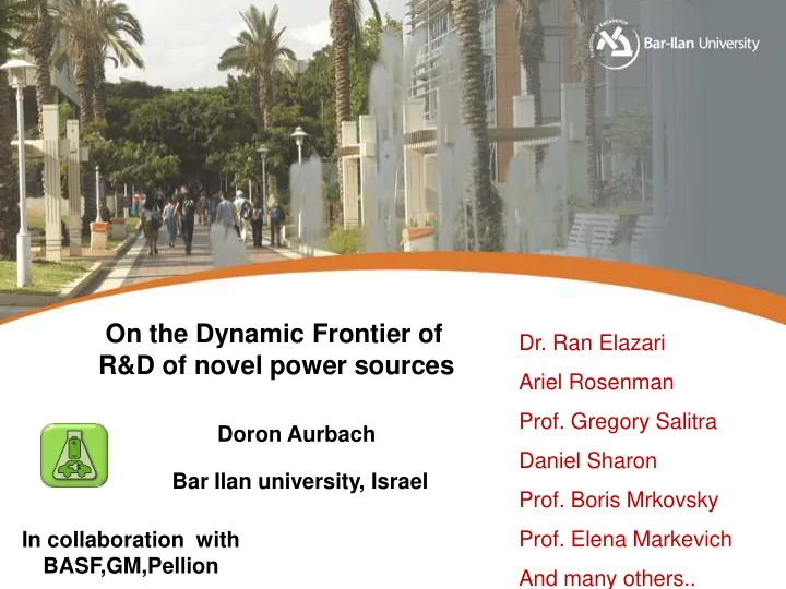 r d of novel power sources