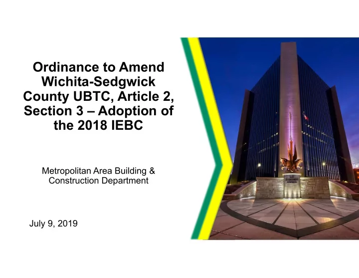 ordinance to amend wichita sedgwick county ubtc article 2