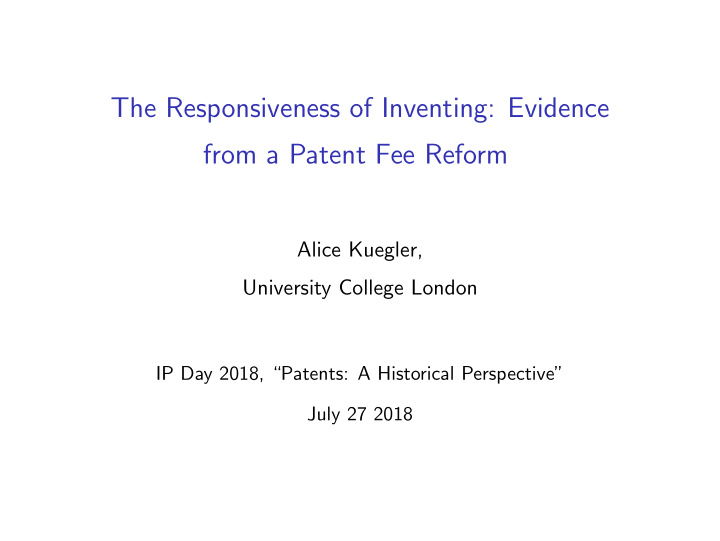 the responsiveness of inventing evidence from a patent