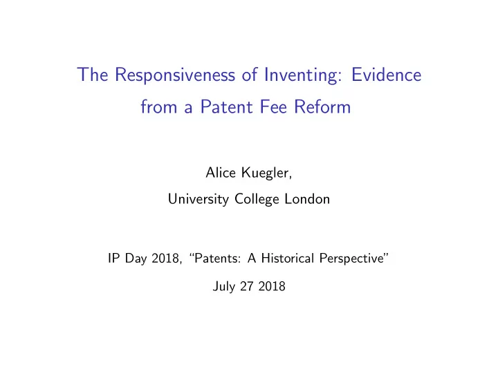the responsiveness of inventing evidence from a patent