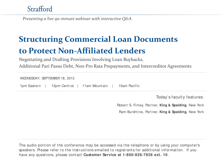 structuring commercial loan documents to protect non