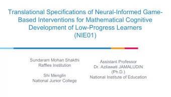 Translational Specifications of Neural-Informed Game-  Based Interventions for Mathematical