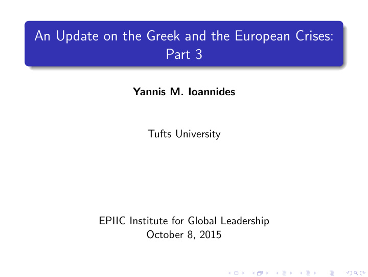 an update on the greek and the european crises part 3