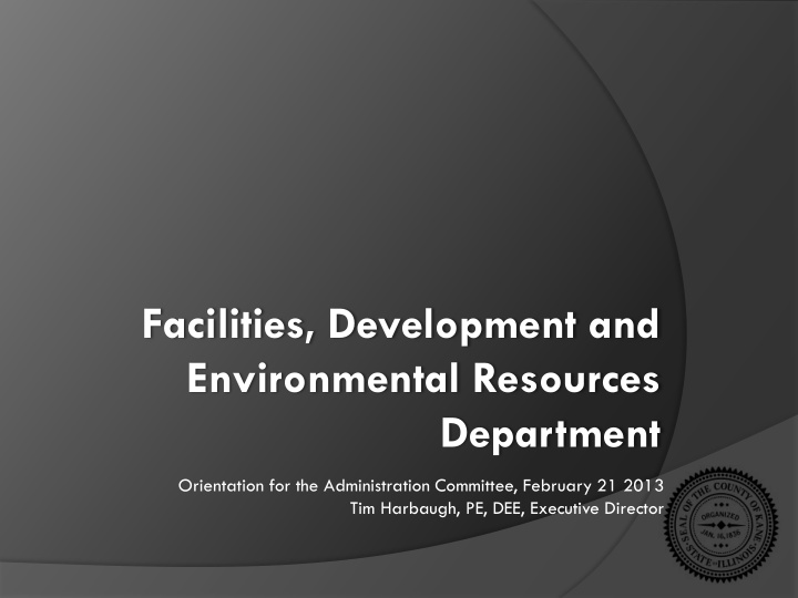 facilities development and environmental resources