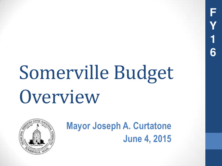 somerville budget