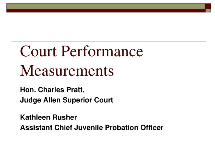 court performance