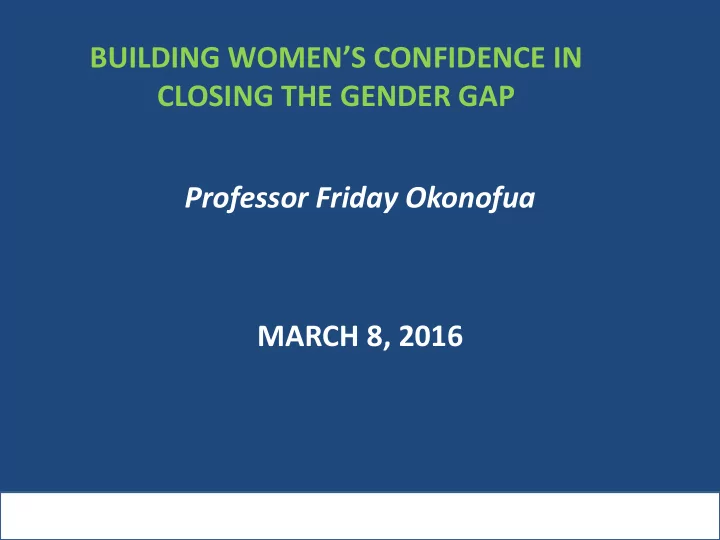 building women s confidence in closing the gender gap