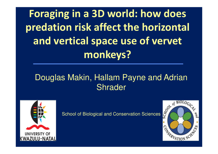 foraging in a 3d world how does predation risk affect the