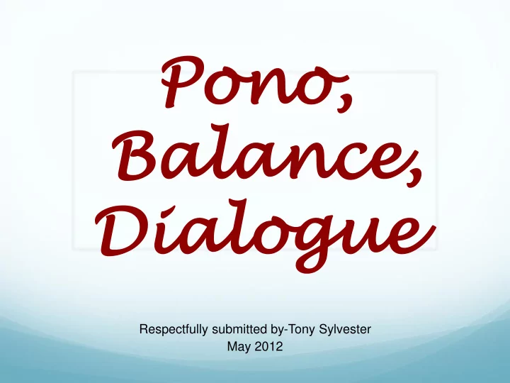 bal balanc ance e di dialo alogue gue