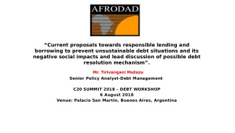 Introduction  A sharp increase in the foreign debt of developing economies has raised concern