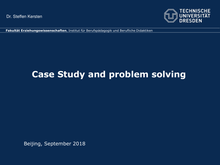 case study and problem solving