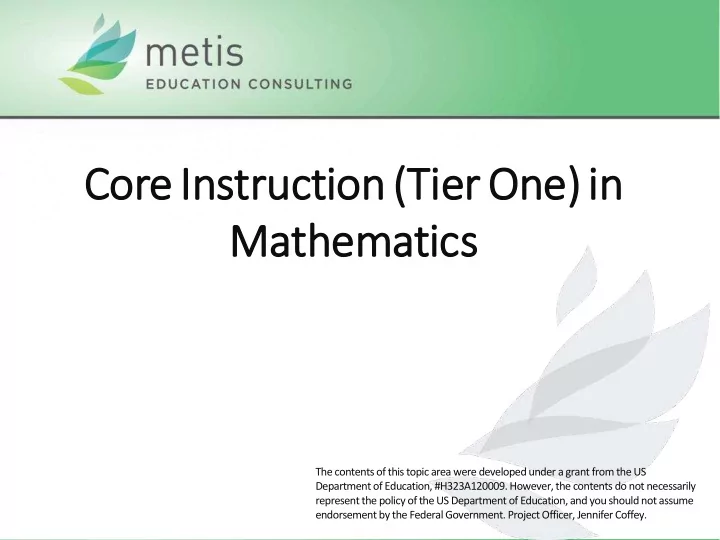 core e in instruction n tie ier r one in in