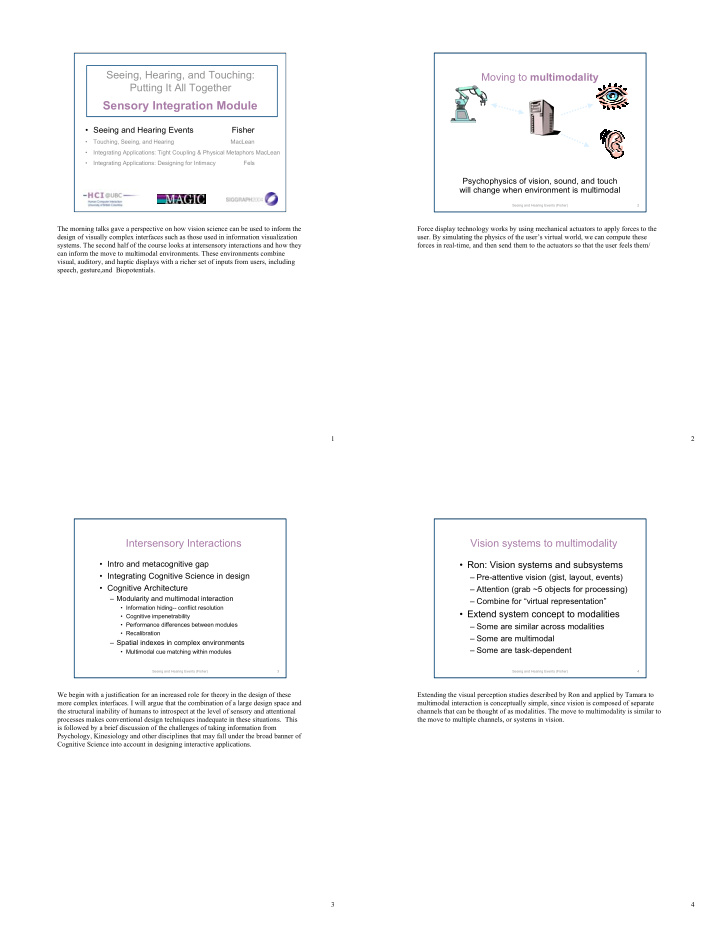 sensory integration module