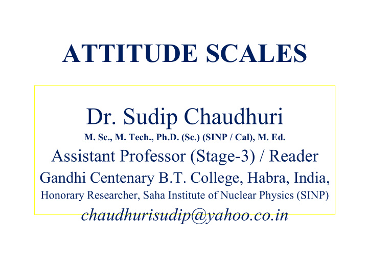 attitude scales