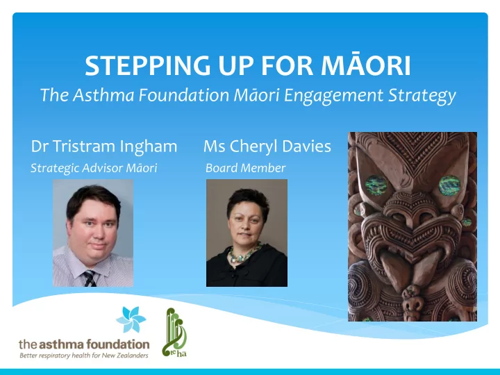 stepping up for m ori