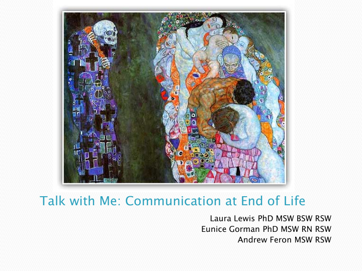 talk with me communication at end of life