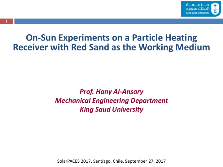 prof hany al ansary mechanical engineering department