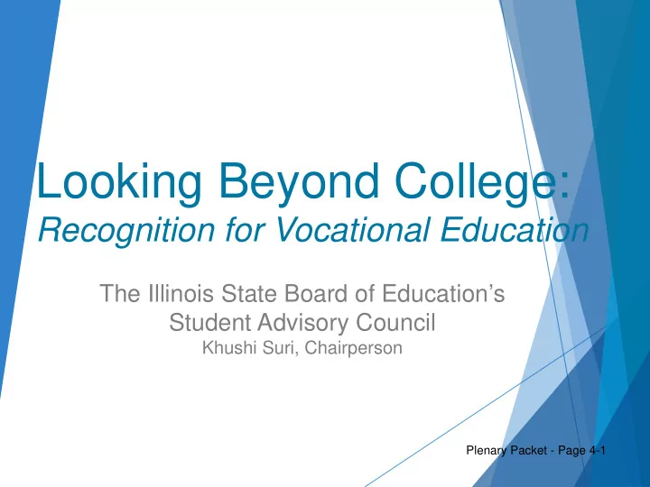 looking beyond college
