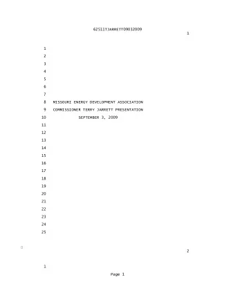 62511TJARRETT09032009  1  1  2  3  4  5  6  7  8   MISSOURI ENERGY DEVELOPMENT ASSOCIATION  9