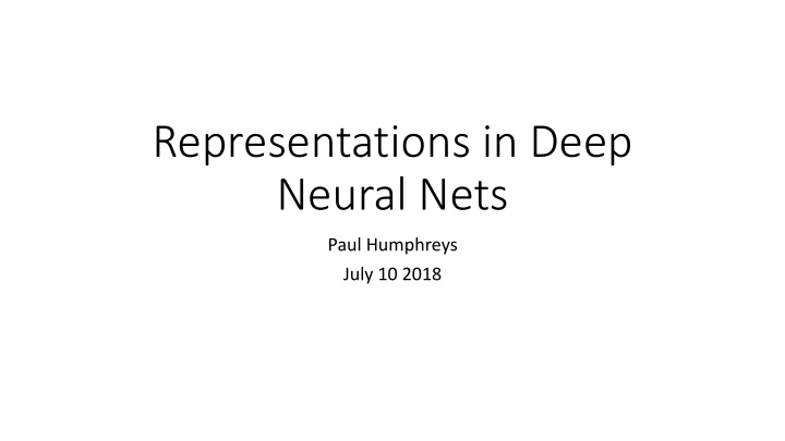 neural nets