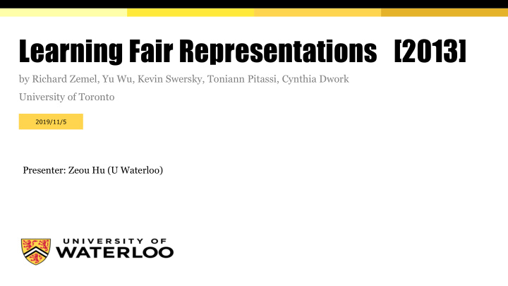 learning fair representations 2013