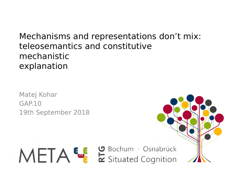 mechanisms and representations don t mix teleosemantics