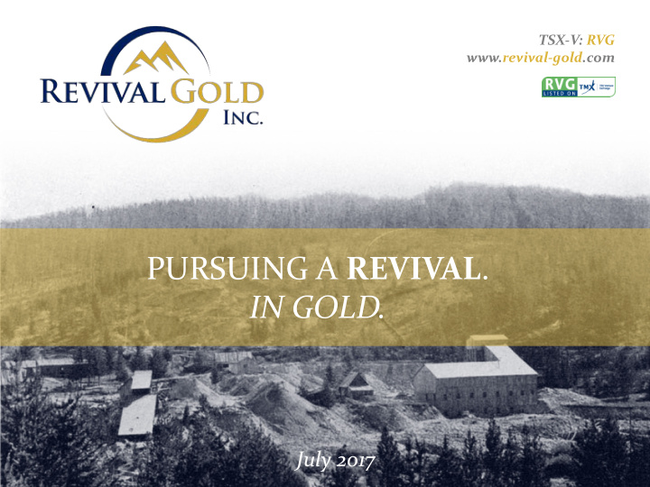 pursuing a revival in gold