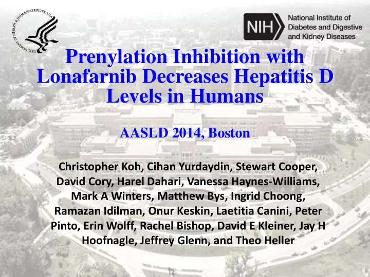lonafarnib decreases hepatitis d