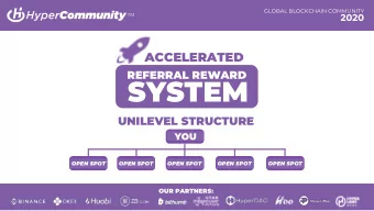 SYSTEM  UNILEVEL STRUCTURE  YOU