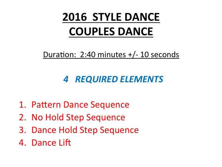 2016 style dance couples dance
