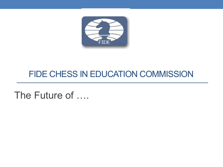 the future of from the fide handbook