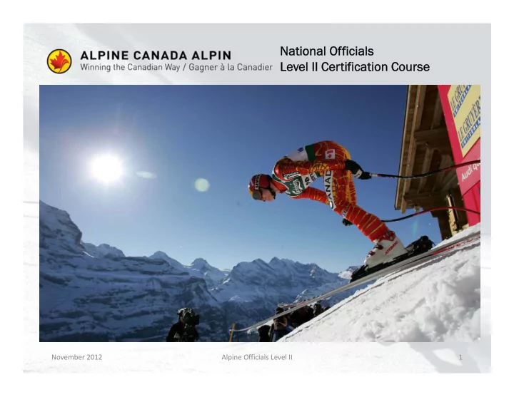 national of national officials cials le level ii cer l ii