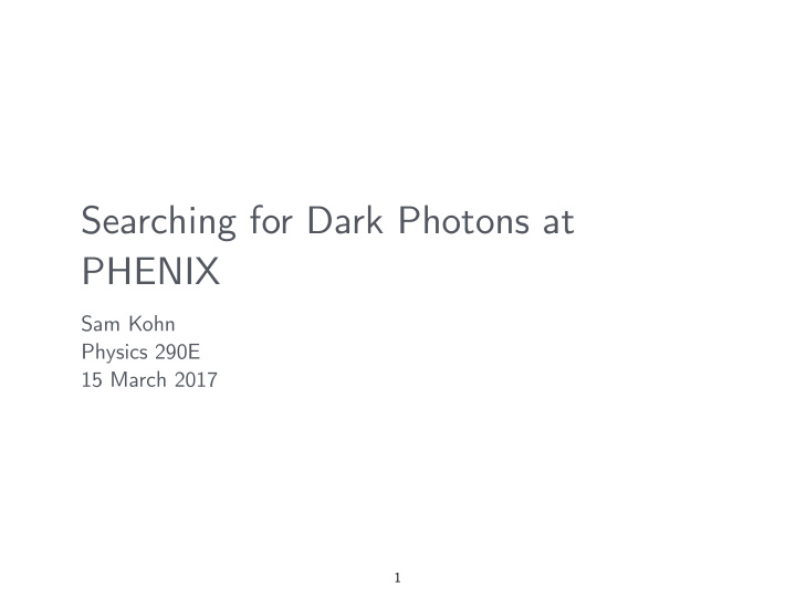 searching for dark photons at phenix