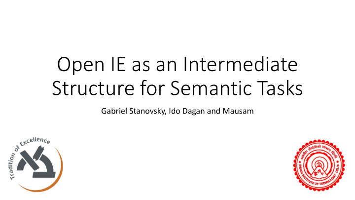 structure for semantic tasks