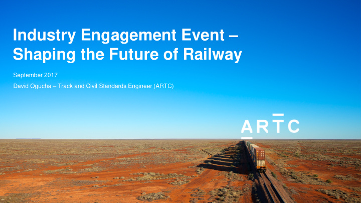 industry engagement event shaping the future of railway