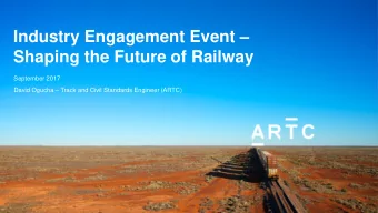 Industry Engagement Event   Shaping the Future of Railway  September 2017  David Ogucha