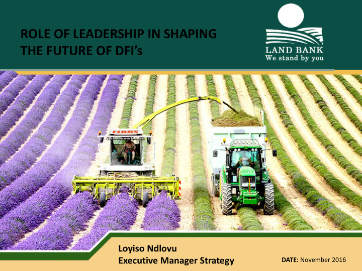 role of leadership in shaping the future of dfi s