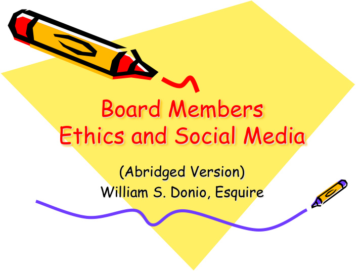 board members ethics and social media