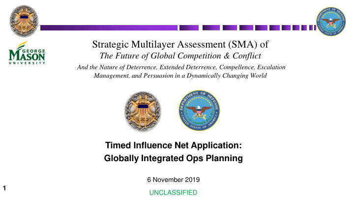 strategic multilayer assessment sma of