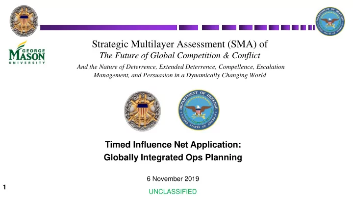 strategic multilayer assessment sma of