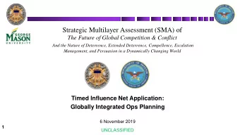 Strategic Multilayer Assessment (SMA) of  The Future of Global Competition &amp; Conflict  And the