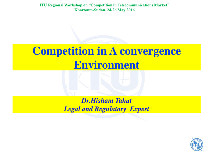 competition in a convergence environment