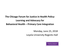the chicago forum for justice in health policy learning