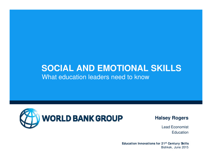 social and emotional skills