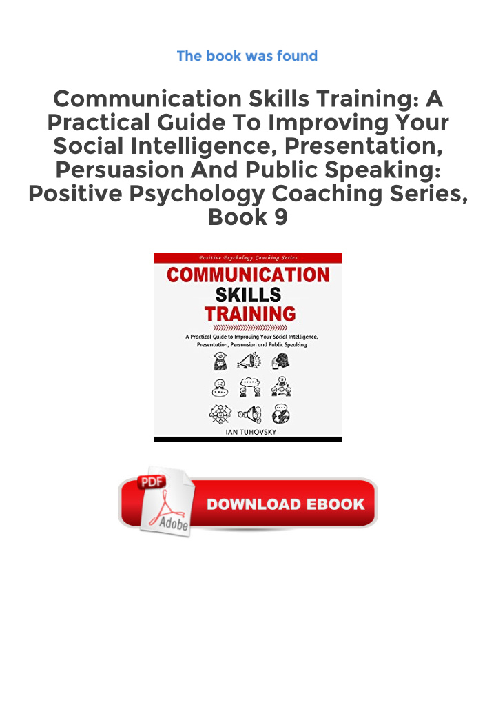 communication skills training a practical guide to