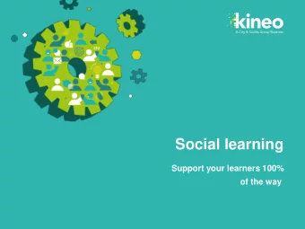 Social learning  Support your learners 100%  of the way  Before we start, take a moment  why is