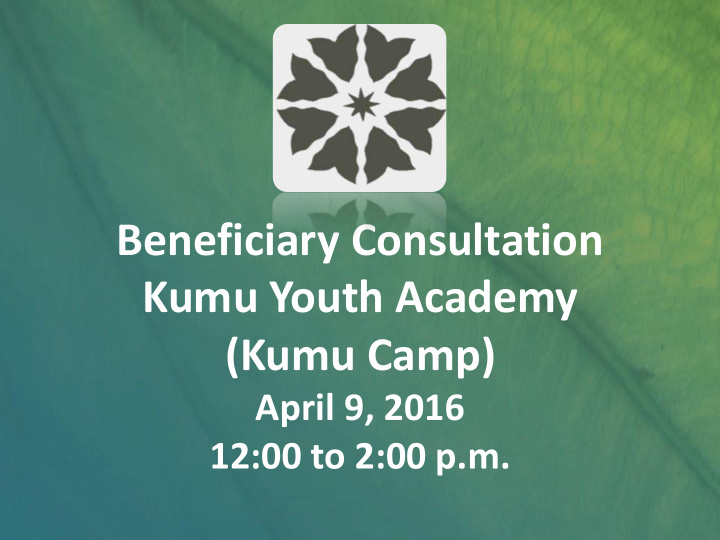 kumu youth academy