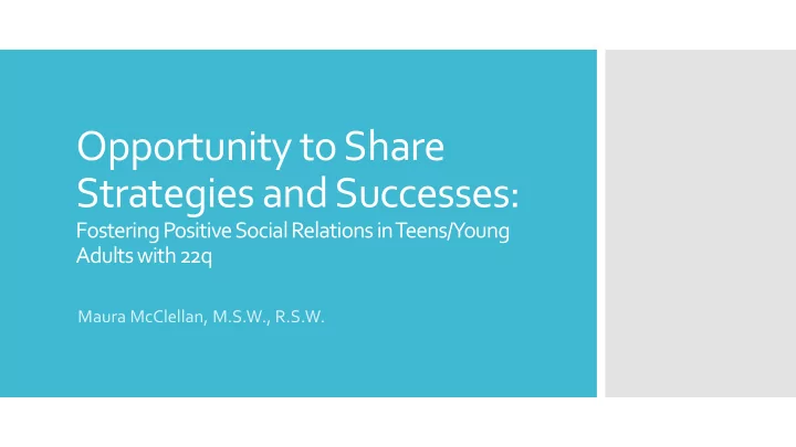 strategies and successes