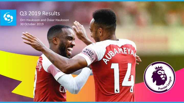 q3 2019 results