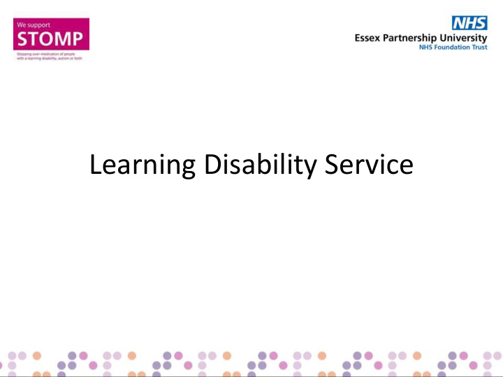 learning disability service what is stomp